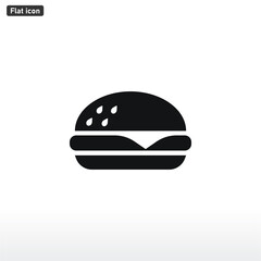 Burger icon vector . Fast Food sign