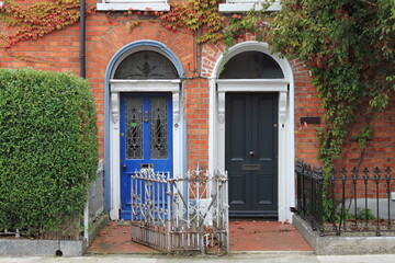 Fototapeta na wymiar Georgian doors in Dublin, Ireland