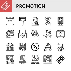 Set of promotion icons