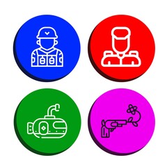 army simple icons set