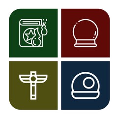 Set of wizard icons