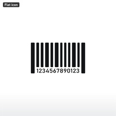 bar code icon vector . Barcode sign