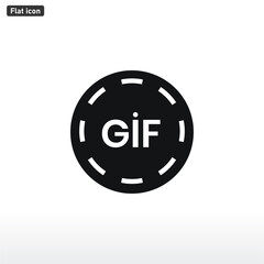 Gif icon vector . animation sign
