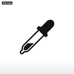 Dropper icon vector . Pipette sign
