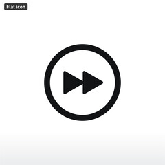 Forward icon vector . Forward sign