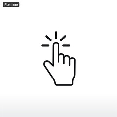 Finger Click icon vector . Click sign