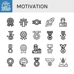 motivation icon set