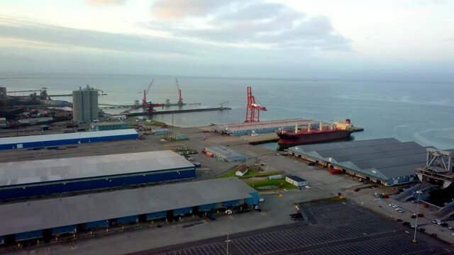 Port Of Newport News In Newport News Virginia Aerial Pullout