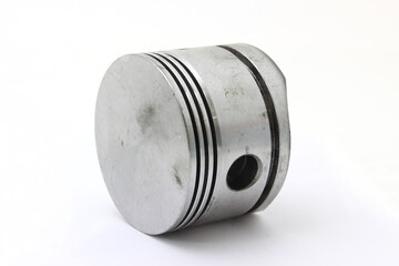Old worn used engine piston