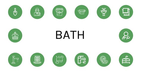 Set of bath icons
