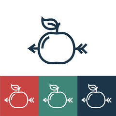 Linear vector icon with trick