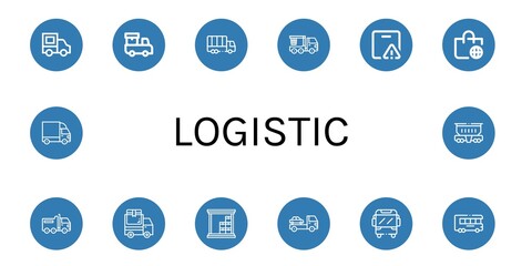 Set of logistic icons