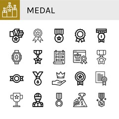 Set of medal icons