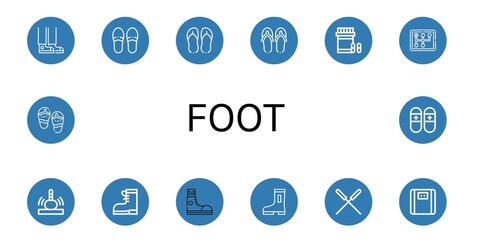 foot icon set