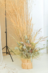 Zone for photo decorate in rustic style