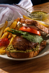 Portobello Mushroom Sandwich Fries