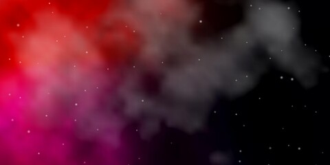 Dark Blue, Red vector background with colorful stars. Modern geometric abstract illustration with stars. Theme for cell phones.