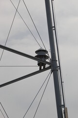 Obraz premium Tornado siren attached to water tower in small Kansas town