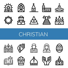 Set of christian icons