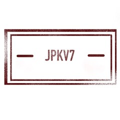 Napis JPKV7 jako pieczątka na białym tle, tekst, struktura pliku - obrazy, fototapety, plakaty