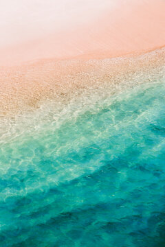 Tropical beach background from above