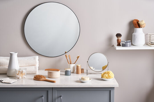 Bathroom with zero waste hygienic supplies