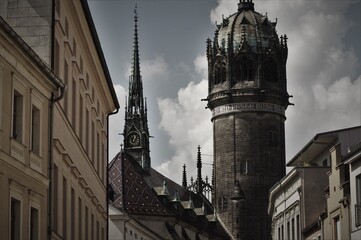 Schlosskirche in Wittenberg wo Martin Luther seine 95 Thesen angeschlagen hat.