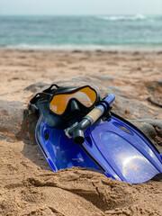 Goggles and Fins and Snorkel