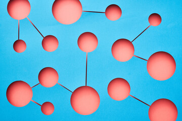Abstract blank charts with circles and lines
