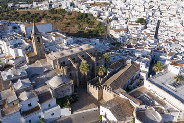 Fototapeta premium Vejer de la Frontera, a beautiful white town in south Spain on the top of a hill