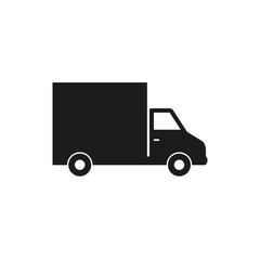 Delivery Truck icon on white background. Vector isolated transportation illustration