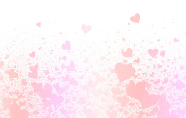 Hearts sprayed on background - Happy Valentine Day Decoration