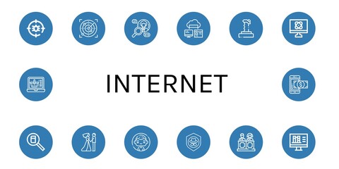 internet icon set