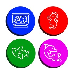 Set of fin icons