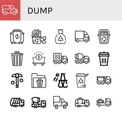 Set of dump icons