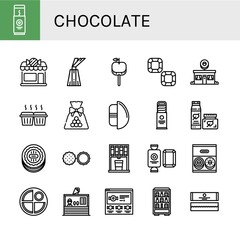 chocolate icon set