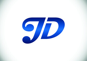 Initial Monogram Letter J D Logo Design Vector Template. J D Letter Logo Design