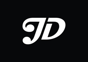 Initial Monogram Letter J D Logo Design Vector Template. J D Letter Logo Design