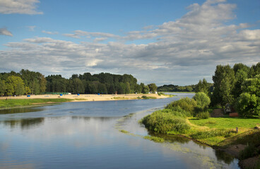 Fototapeta na wymiar Kotorosl river in Yaroslavl. Russia