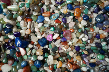 Non precious colorful stones background