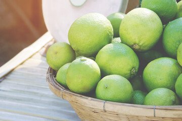 Organic Fresh Limes in the Basket