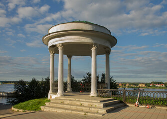 Pavilion of governor  at Volzhskaya (Volga) embankment in Yaroslavl. Russia