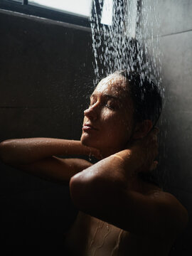 Woman in shower