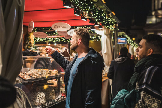 Two guys on a Christmas Market