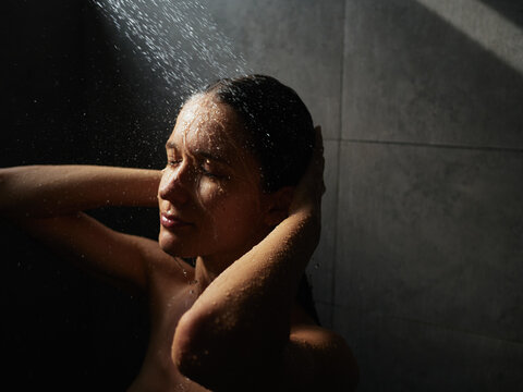 Woman in shower