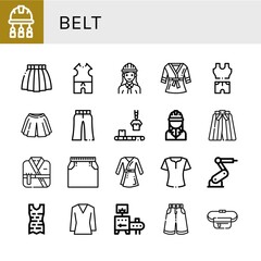 belt icon set