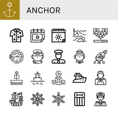 anchor icon set