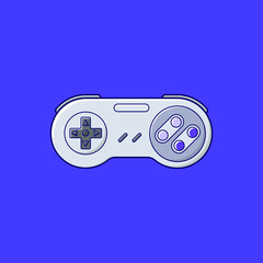 Joystick icon to use in different materials, printed and digital. Digital art to use in social networks of a retro video game joystick. Vintage fun. © LuizCurado