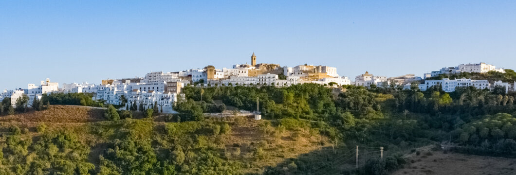 Typical beautiful south spanish village on the top of a Mountain