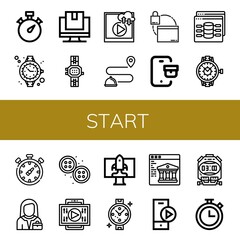 Set of start icons